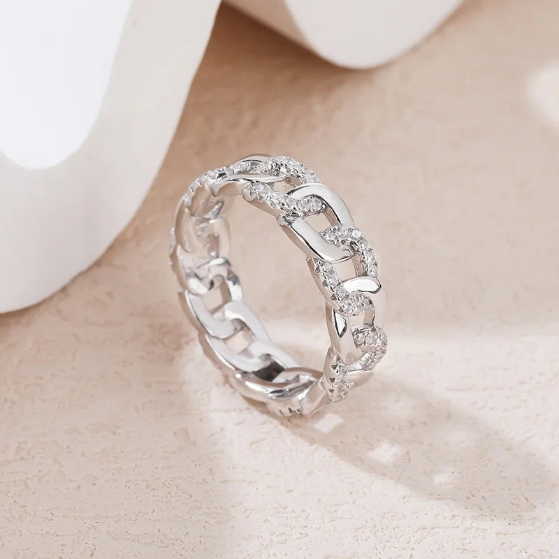 Luster Hot Sale Classic IGI Certified Hip Hop Lab Diamond Ins Ring 925 Sterling Silver Wedding & Party Jewelry Rhodium Plating