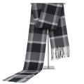 Custom Logo Jacquard Poly Viscose Wool Winter Scarf Neck Scarves Luxury Cashmere Feeling Plaid Mens Woven Scarf for Winter