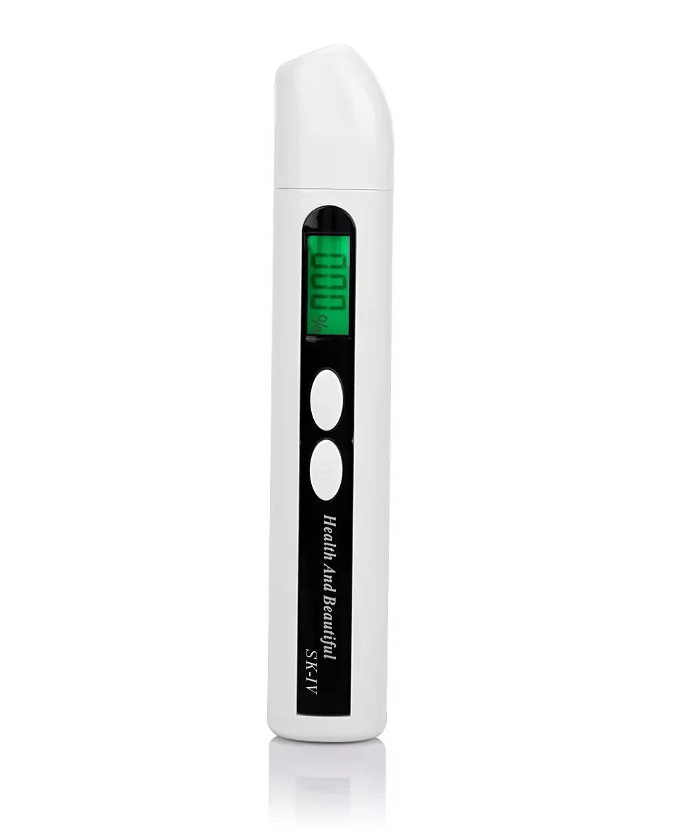 Portable LCD Display Forehead Cheek Skin Moisture Tester ABS Material Oil Test Meter Analyzes Moisture Oil Content Facial Skin