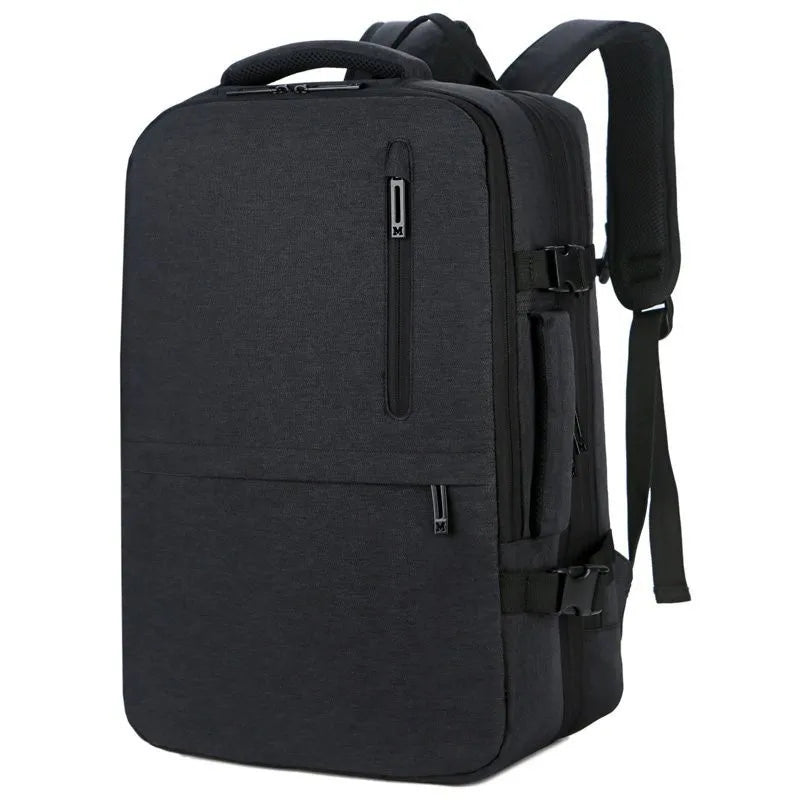 Large Capacity Portable Laptop Backpack with USB Interface Simple Fashion Expandable Design