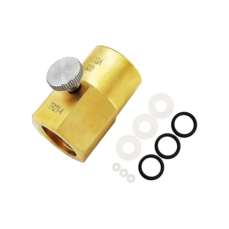 CO2 Carbonator Cylinder Canister Refill Adapter with Brass and Stainless Steel Construction Charging Adaptor with Pin Connector