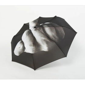Full Automatic Nylon Minimalist Umbrella with Plastic Handle Foldable UV Strong Customized Logo Printing