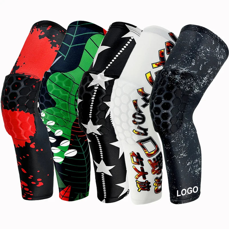 Customized Honeycomb Knee Pad Basketball Knee Sleeve for Basketball Weightlifting and More/Volleyball Knee Support