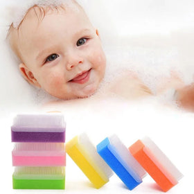 Soft Foam Sensory Scrubber Sponges Gentle Infant Toddler Body Bristle Brush Great Sensory Feel Eco-Certified for Sensitive Skin