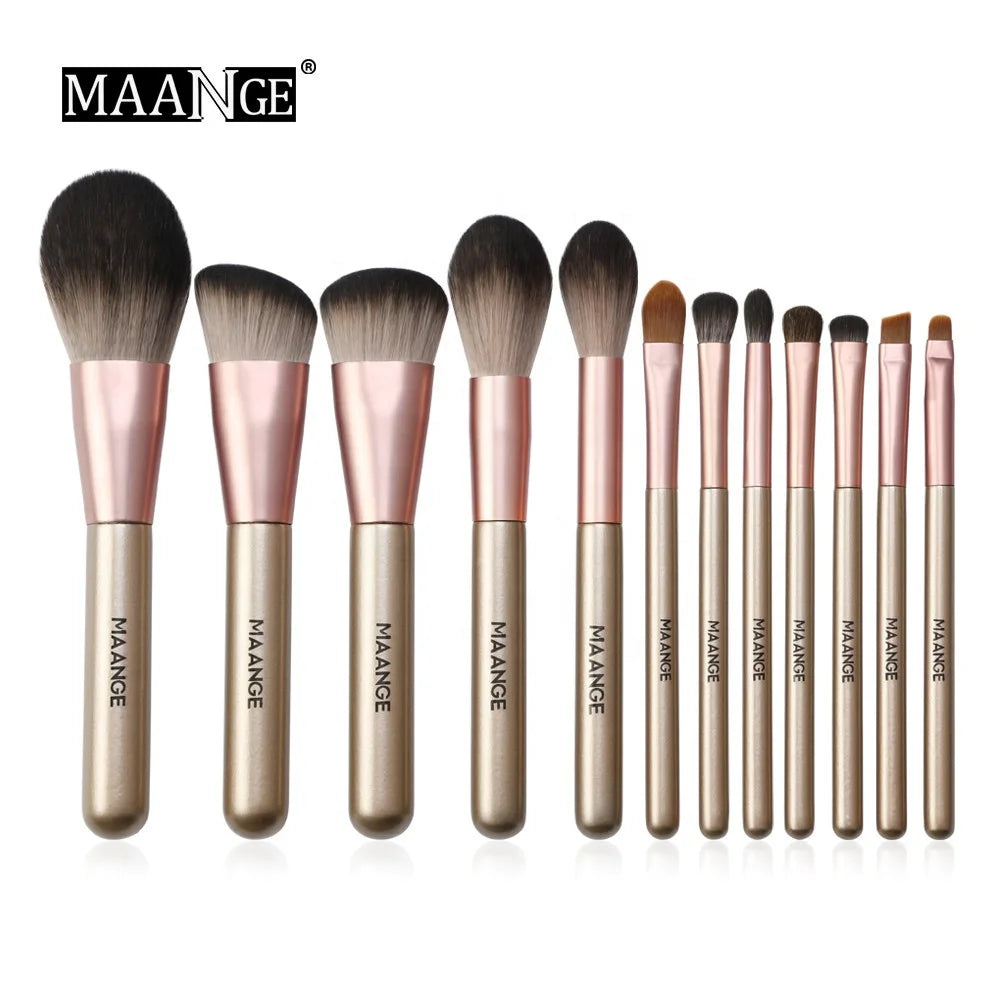 MAANGE New Arrival Fashion Luxury Wholesale Custom logo Color Cosmetics Brushes Vegan Soft Concealer Makeup Brush Set