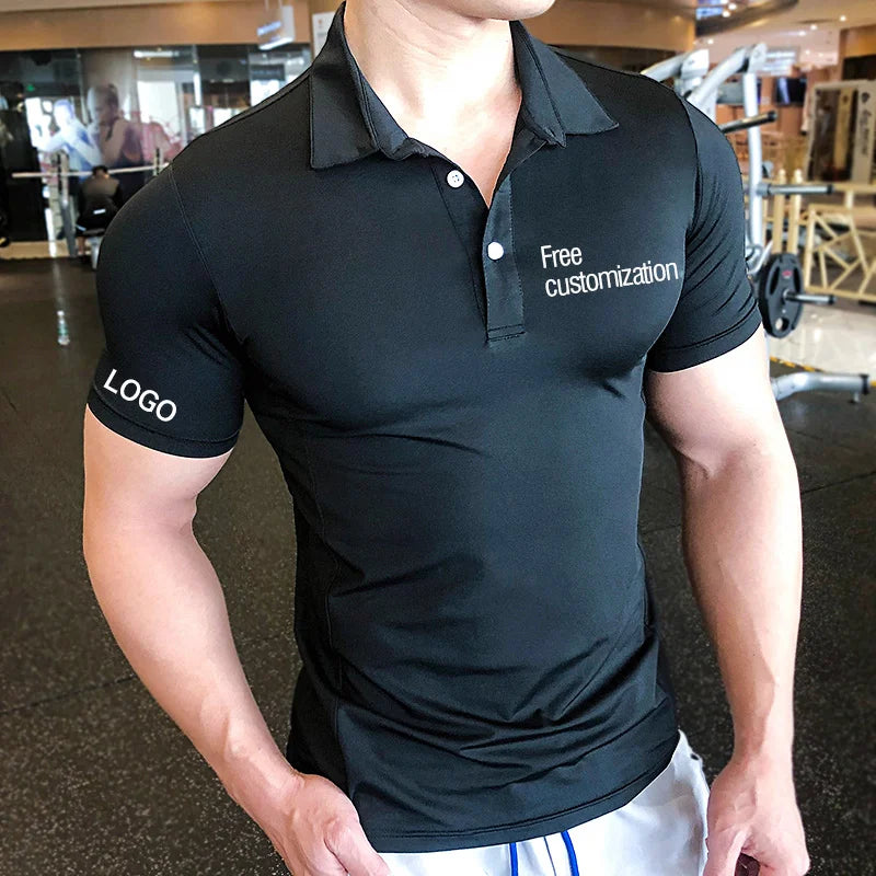 Sport Apparel Gym Fitness T Shirt Tops Personal Trainer Gym Polo Shirt for Running