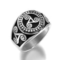 Vintage Viking Man Ring Jewelry Wholesale Silver Ring Stainless Steel Fashion Man Ring