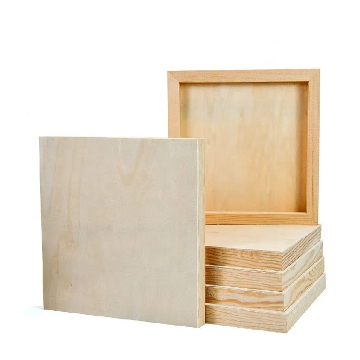Wooden Canvas Panels Unfinished Wood Cradled Painting Panel Boards for Arts and Craft