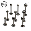 ASTM F136 Titanium External Thread Labret Lip Earring Ear Cartilage Monroe Piercing Helix Conch Lobe Studs Wedding Wholesale
