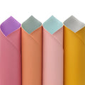 Different Colors in Two Sides Pastel Solid Color Synthetic Leather for Making Card Holder Cover Bag Waist Belt