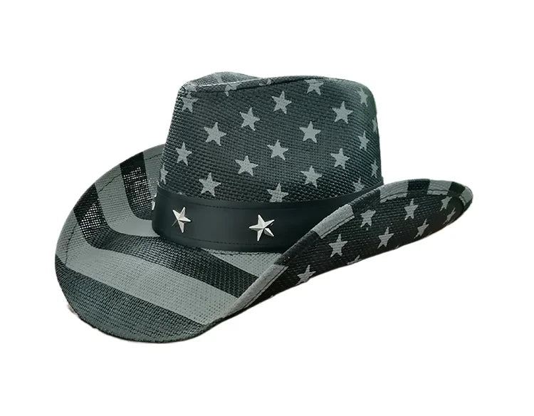 Stock Men's Paper Straw Hat American Western Texas Cowboy Hat Wide Shapable Brim Panama Hat Mexico Sombreros