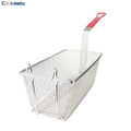 Restaurant Commercial Deep Fryer Basket Rectangular Frying Basket Oil Strainer with Long Handle