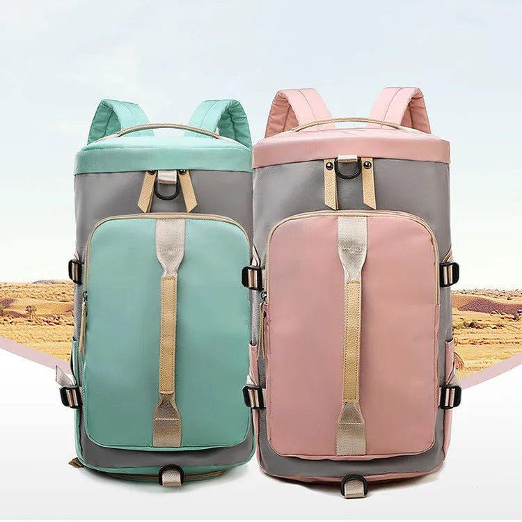 Hot Selling Multipurpose Convertible Luggage Duffel Gym Bag With Shoes Compartment Practical Weekend Travel Backpack Nylon