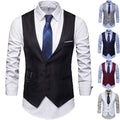Wholesale Cotton Elegant Customization Grey Color Dress Men's Suit Vests for Men