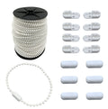 Zebra Blinds Accessory Set Roller & Cord with Ball Chain Connector Plastic Built-in Installation Type