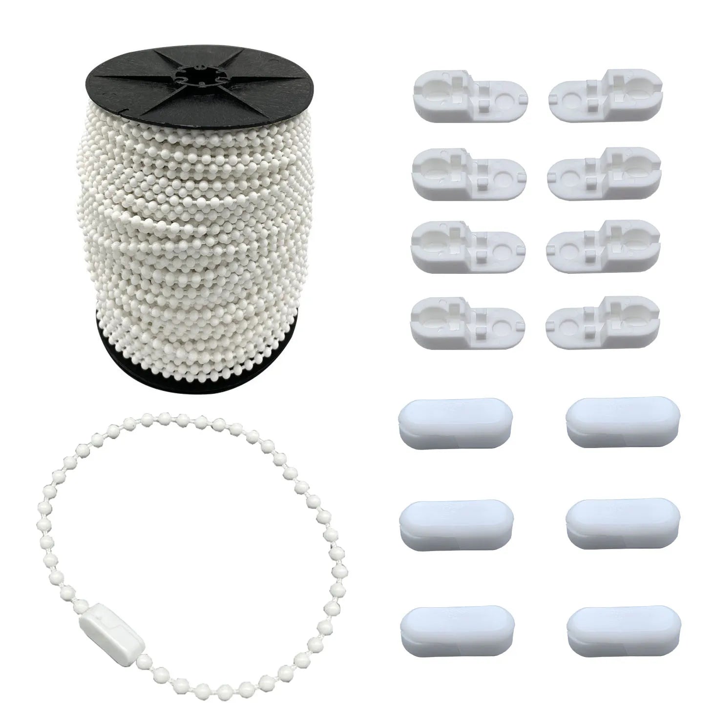 Zebra Blinds Accessory Set Roller & Cord with Ball Chain Connector Plastic Built-in Installation Type