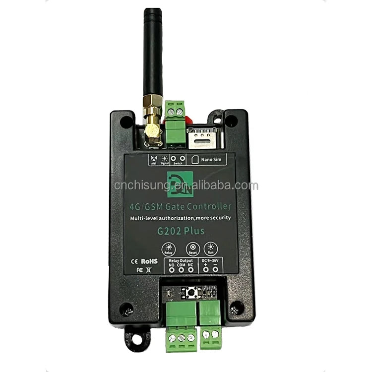 G202 Plus Smart GSM Gate Opener Relay Switch 4G Version No Distance Limit Free Calls Support 999 Users