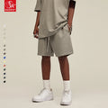 SK 100% Cotton Custom Logo Printed Blank Plain Comfortable Men'S Shorts Athletic Drawstring Vintage Heavy Fabric Short for Men
