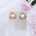 2022 Luxury Design White Button Pearl Earring for Women Earrings