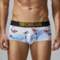 New Style Top Quality Men's High Stretch Nylon Boxers Custom Printing Cartoon Shorts Underwear Boys Fashion Briefs