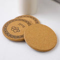 Custom UV Printed Round Cork Coaster Set Absorbent Blank Mats & Pads with Unique Design