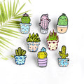 Manufacturer Wholesale Bulk Potted Cactus Enamel Pin Supplier Wholesale Plants Soft Lapel Pins