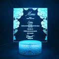 Acrylic LED Light Invitation Card Rechargeable Wedding Invitation Card Creative Gift