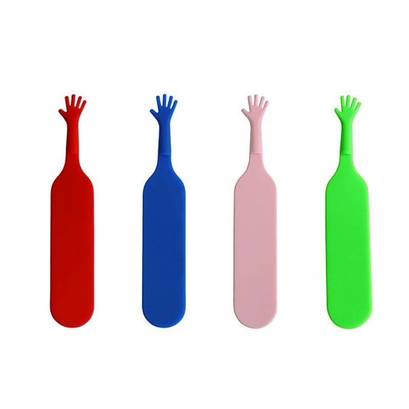 Customized Eco Friendly Blank Bookmark Stationery Creative 3D Finger Silicone Bookmark