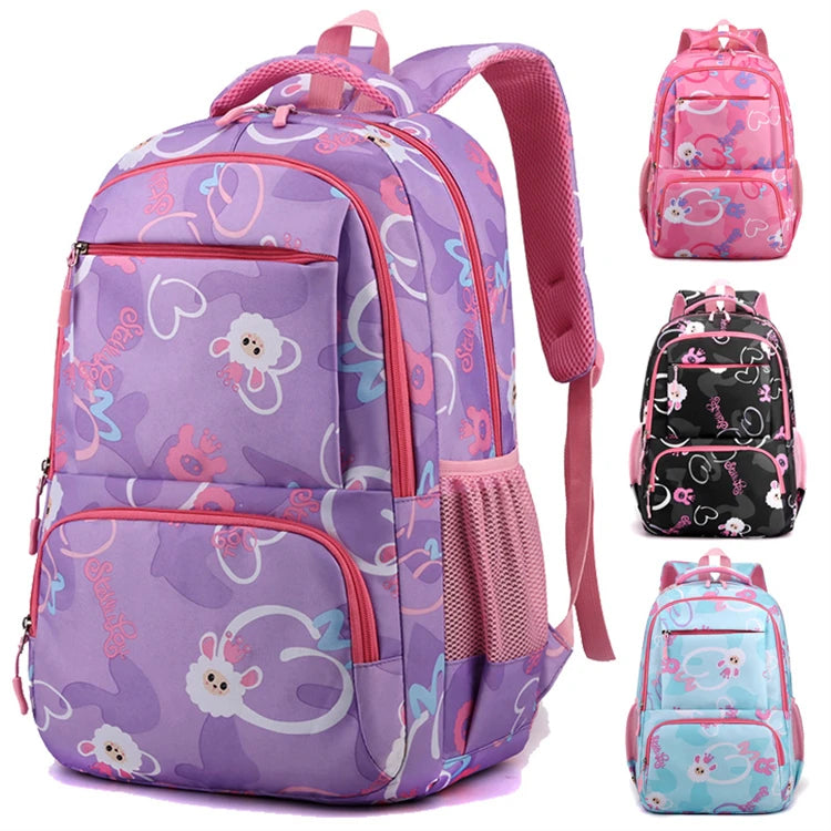 Best Quality Kids Backpack with Pen Case Large Capacity Waterproof and Graffiti Print Oxford Wholesale High School Bags