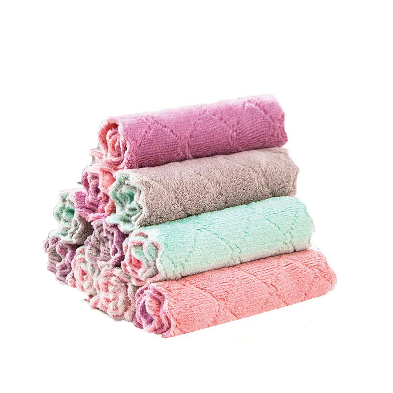 Super Absorbent Microfiber Kitchen Dish Cloth High-efficiency Tableware Household Cleaning Towel Kitchen Tools Gadgets