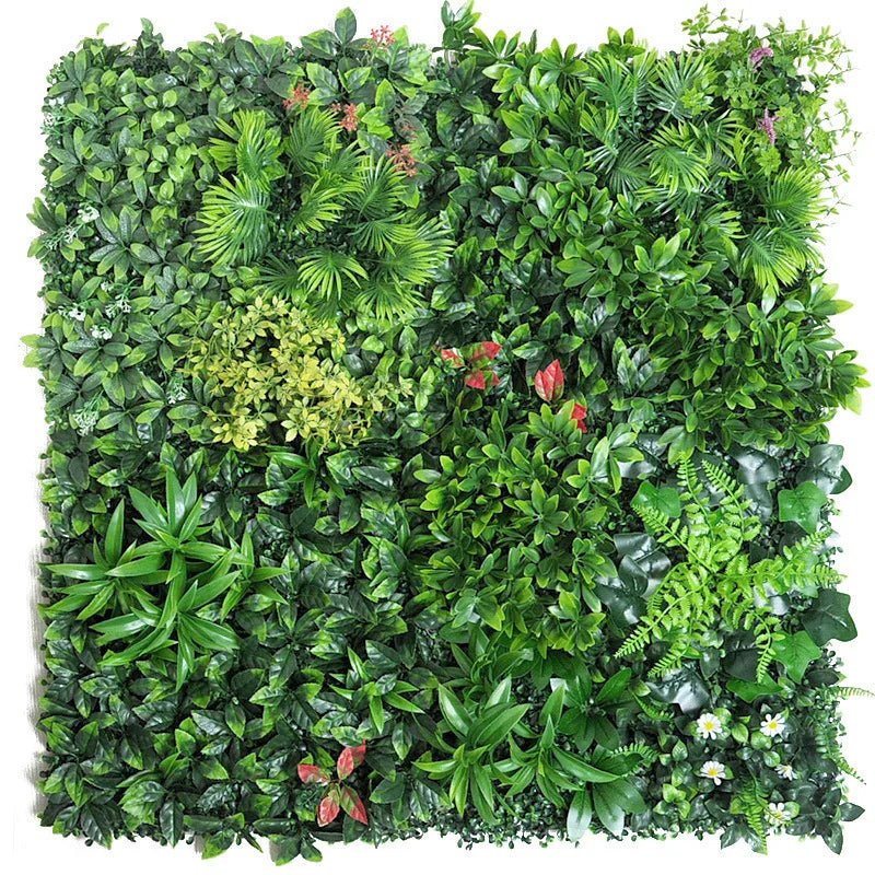 M-FW137 Artificial Wall Panels Green Plant Hanging Garden Artificial Plastic Leaf Wall for Indoor Outdoor Decoration