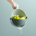 Original Design New Product Minimalist Style Vegetable Fruit Washing Bowl Kitchen Plastic Drain Basket