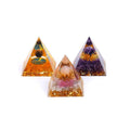 Wholesale Healing Crystal Chakra Resin Pyramid 5 cm 1.96 Inch Energy Orgone Pyramid Ornament for Decoration