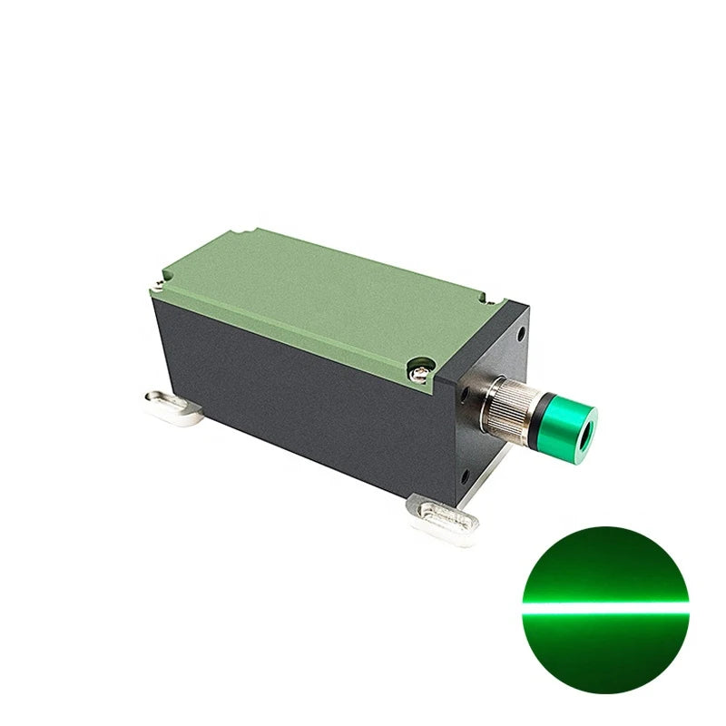 New High Power Adjustable Focusing Powell Lens 520nm 1w 1.4w Green Line Laser MZLASER Good Heat Dissipation Aviation Plug