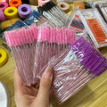Mascara Spoolie Disposable White Applicator Silicone Lash Shampoo Micro Brushes for Eyelash Extensions Tool