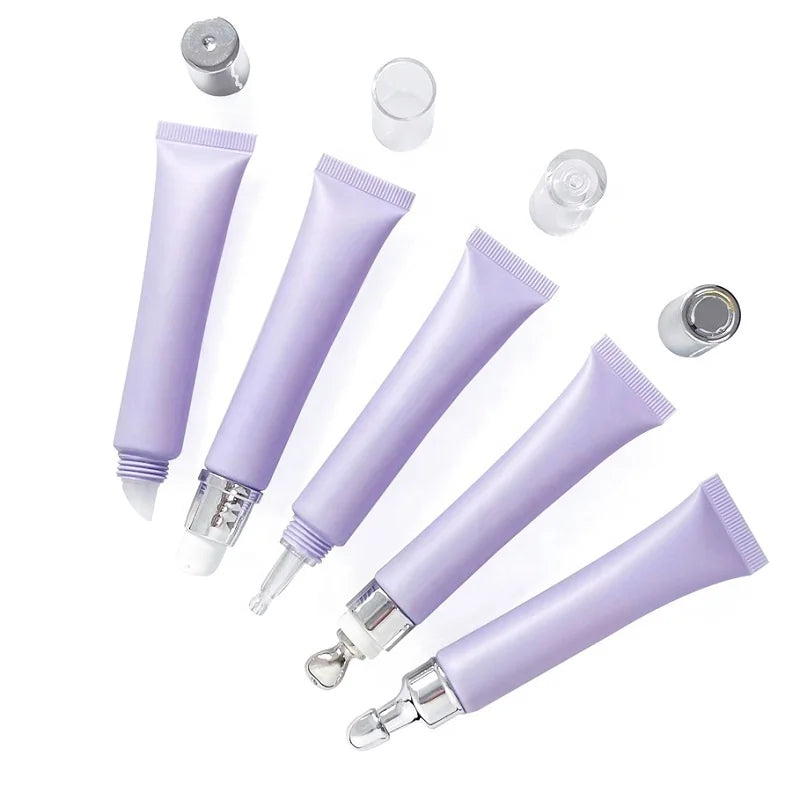 20ml Plastic BB Cream Squeeze Tube Matte Purple Liquid Foundation Essence Eye Massage Serum Bottle 20g Lip Gloss Squeeze Tubes