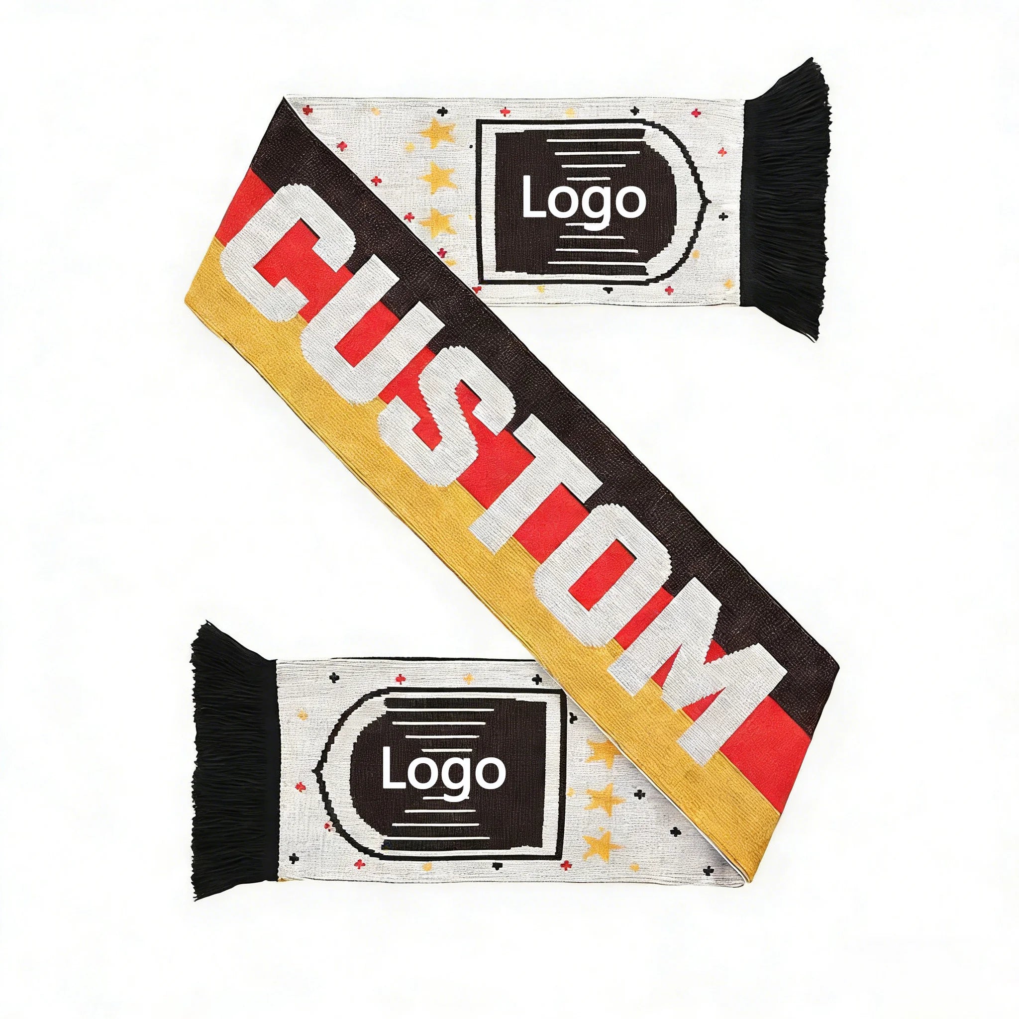 Free Sample Factory Direct Custom Sport Team Football Fan Scarf Fashion Acrylic Knitted Scarves Football Club Scarf