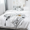 Wholesale New Style Ins Same Tassel 100% Cotton for Home Decoration Knitted Throw Blanket Modern  WSE