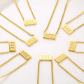 Non Tarnished Trendy Simple Jewelry 111 - 999  Gold Plated Stainless Steel Engraved Angle Number Necklaces