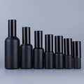 Customized Factory Wholesale 20ml 30ml 50ml  Black Matte Spray Glass  Bottle with  Cap and Pump Sprayer MOQ 100pcs