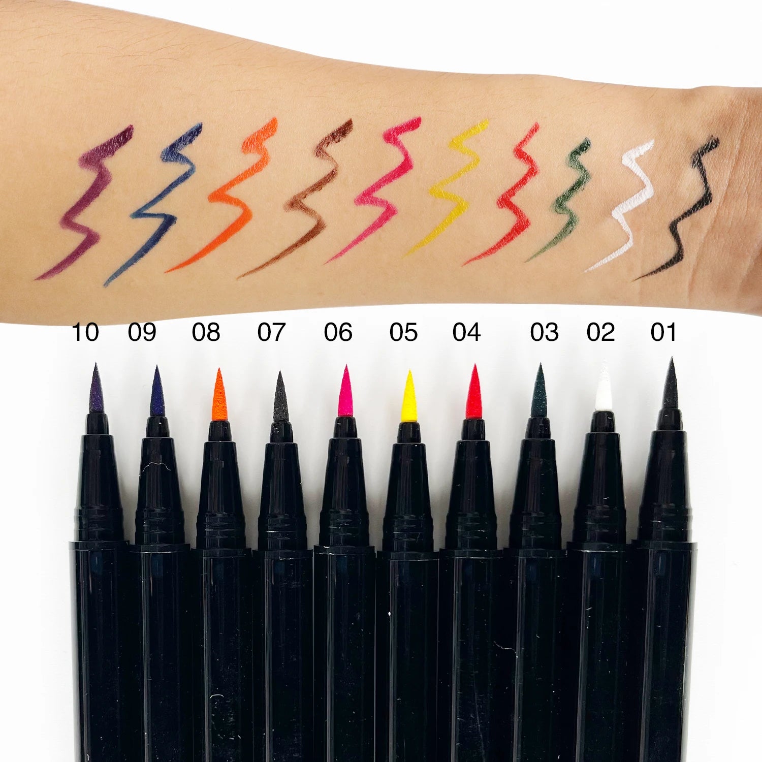 Wholesale Custom Private Label Matte Black Brown Eyeliner Pencil Waterproof Liquid Long-Lasting Easy Color Smooth Eye Makeup Pen