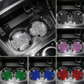 2PCS Diamond Car Coaster Water Cup Slot Non-Slip Mat Silica Gel Pad Cup Holder Mat Car Gadget Bling Car Accessories for Woman