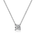 Custom Sparkling Delicate Zirconia Jewellery 18k Gold Plated 925 Sterling Silver Brilliant Cut Solitaire Claw Pendant Necklace