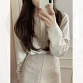 French Women's Pink Sweater for Autumn and Winter Lazy and Gentle Soft Glutinous Knit  Top