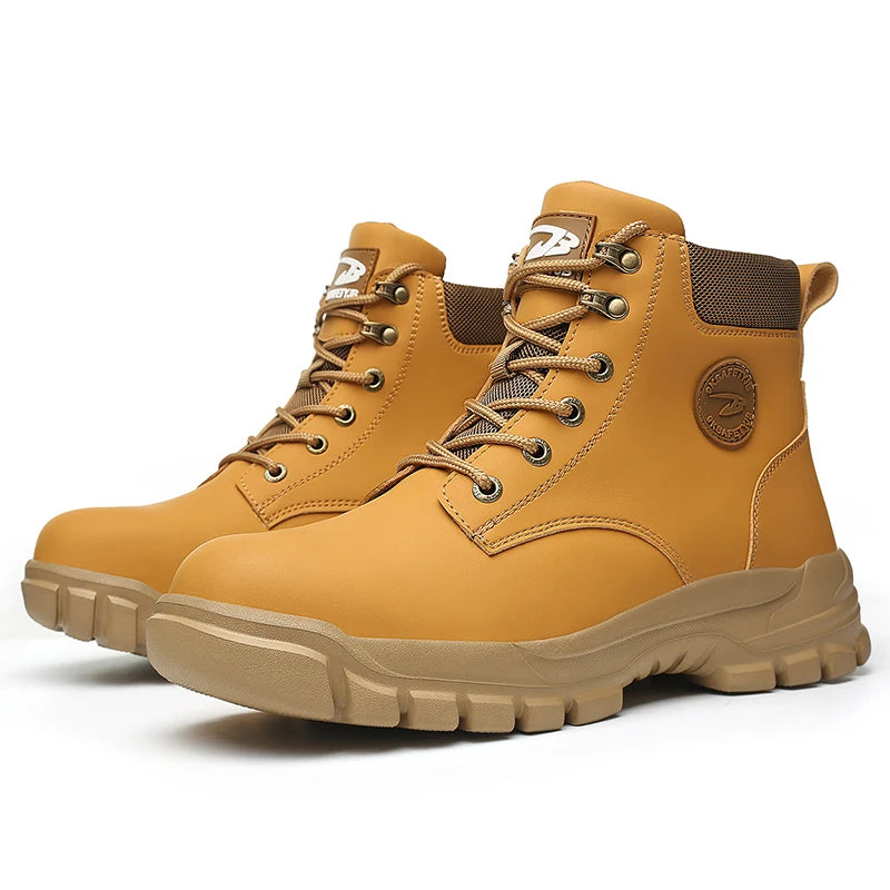 Men Women Work  Construction Shoes Waterproof Lightweight Industrial Safety Boots Shoes 679