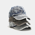 2024 Summer New Distressed Denim Dad Hat Men Women Gorras Europe Street Style Baseball Cap Trend Stage Hip Hop Common Fabric