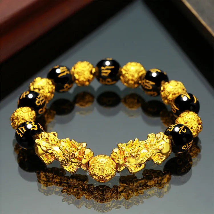 Wholesale Factory Sale Pixiu Feng Shui Bracelet Popular Pixiu Mantra Protection Wealth Bracelets Punk Jewelry for Men Women Gift