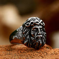 SS8-1162R 2023 New Design Stainless Steel Christian Jesus Ring Men's Finger Ring Punk Hip Hop Jewelry Wholesale Gift
