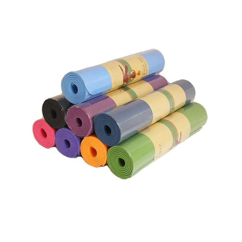 Laser Engraving Single TPE Yoga Mat 8mm Folding Yoga at Custom Print Eco Friendly Yoga Mats Tpe Grounding Mat Pilates Training