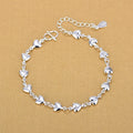Bijoux Wholesale 925 Silver Heart Bracelets 925 Fashion Charm Bracelets Fine Fashion Bracelet Jewelry for Woman Gift